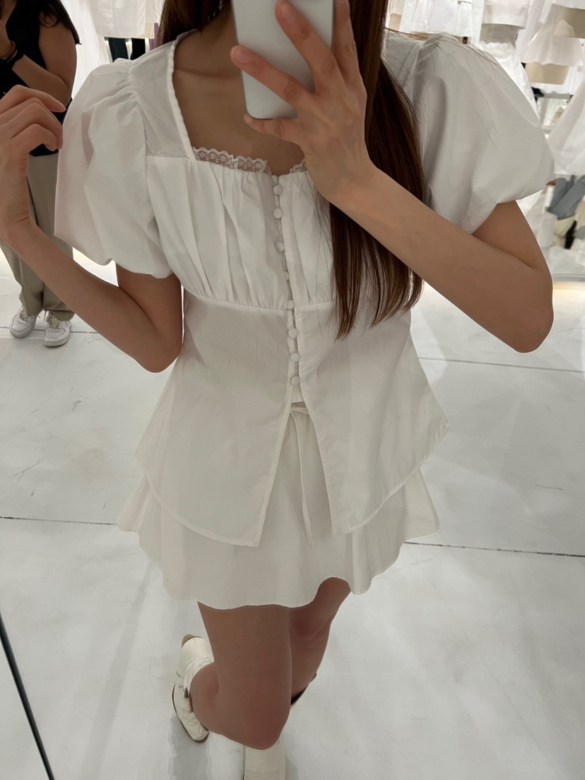 BANI BLUSH東大門代購女士新品熱賣休閑25春夏真品襯衫蕾絲衫BANI BLUSH襯衫/蕾絲衫