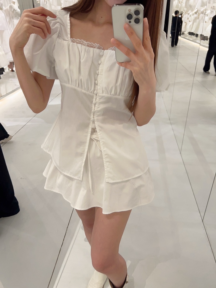 BANI BLUSH東大門代購女士新品熱賣休閑25春夏真品襯衫蕾絲衫BANI BLUSH襯衫/蕾絲衫