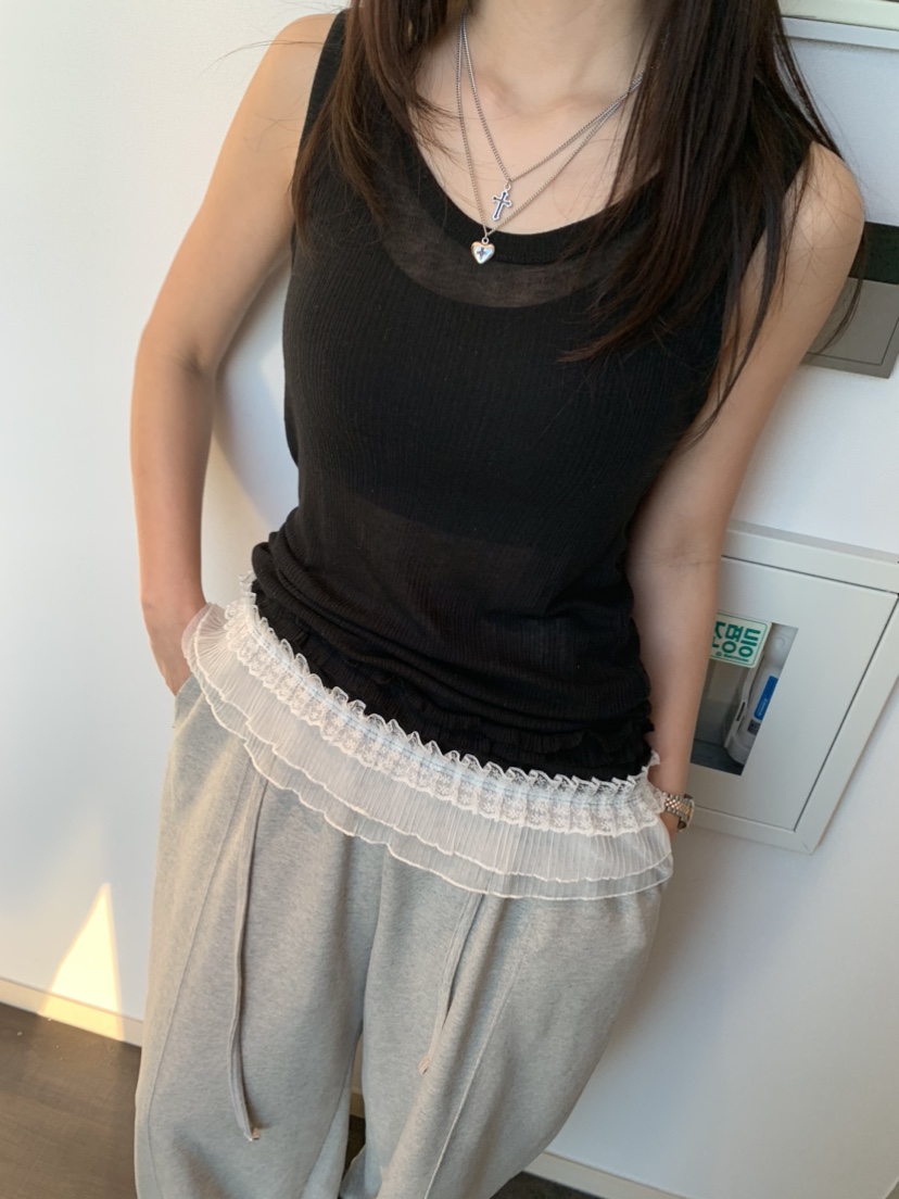 BADCALM韓國代購女士新款休閑熱賣時尚人氣25春夏真品吊帶背心BADCALM吊帶/背心