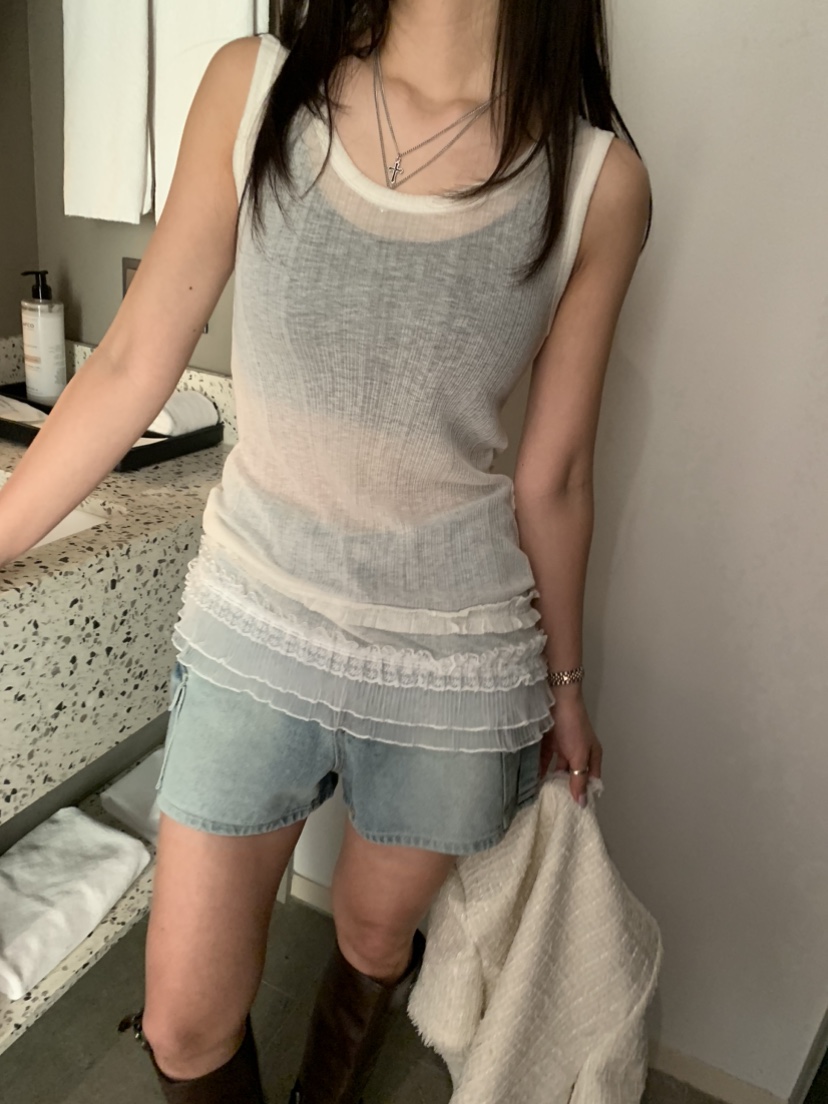 BADCALM韓國代購女士新款休閑熱賣時尚人氣25春夏真品吊帶背心BADCALM吊帶/背心