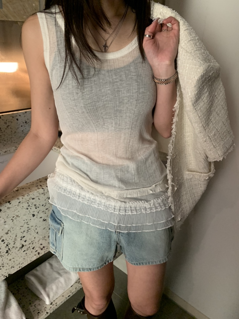 BADCALM韓國代購女士新款休閑熱賣時尚人氣25春夏真品吊帶背心BADCALM吊帶/背心