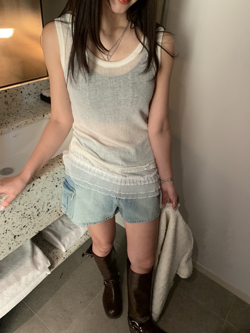 BADCALM韓國代購女士新款休閑熱賣時尚人氣25春夏真品吊帶背心BADCALM吊帶/背心