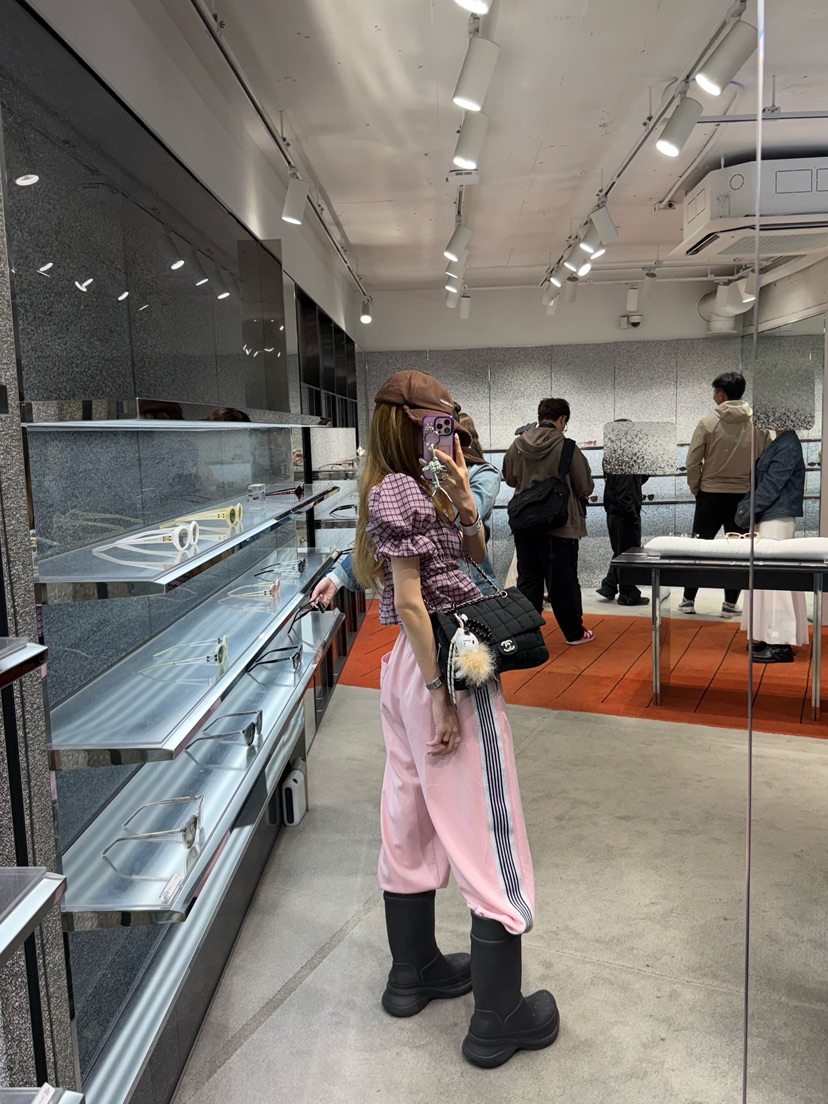ZEROZERO東大門代購女士新款時尚25春夏襯衫蕾絲衫格紋寬松ZEROZERO襯衫/蕾絲衫