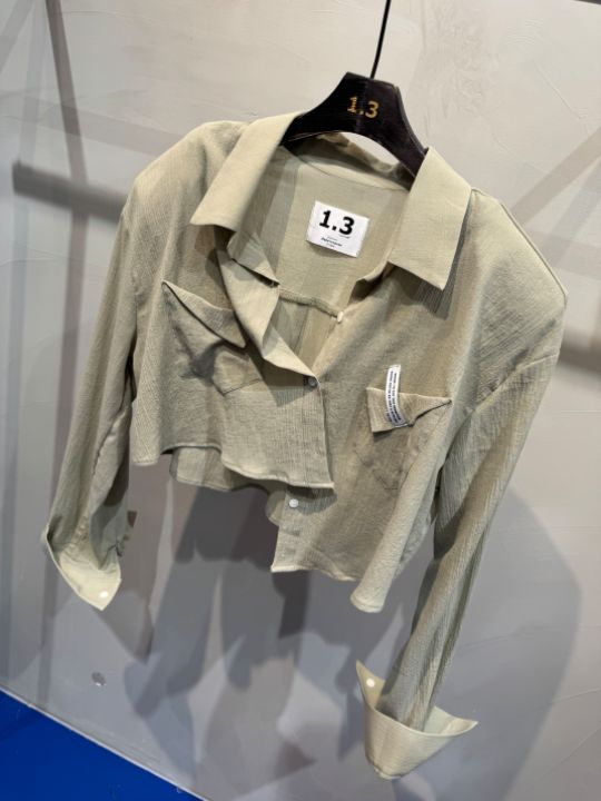 1.3韓國直郵女裝新款真品時尚熱賣人氣25春夏職業襯衫蕾絲衫1.3襯衫/蕾絲衫