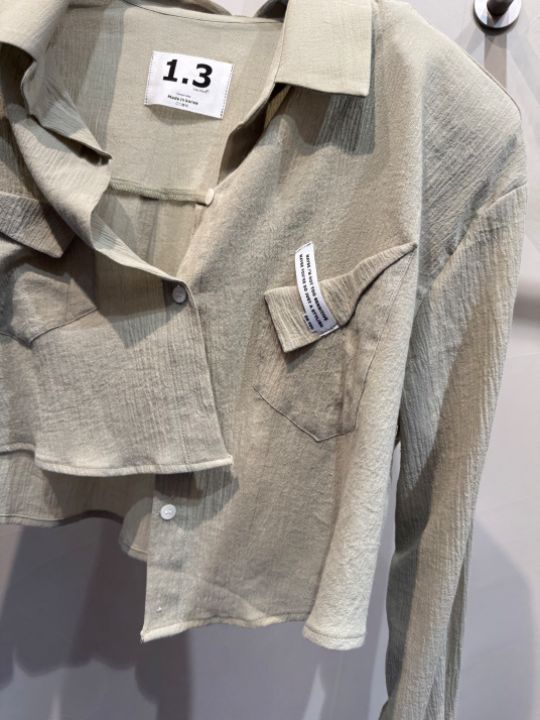 1.3韓國直郵女裝新款真品時尚熱賣人氣25春夏職業襯衫蕾絲衫1.3襯衫/蕾絲衫