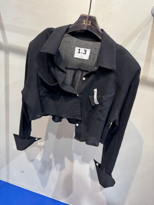 1.3韓國直郵女裝新款真品時尚熱賣人氣25春夏職業襯衫蕾絲衫1.3襯衫/蕾絲衫