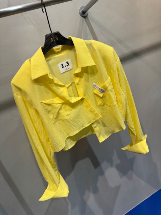 1.3韓國直郵女裝新款真品時尚熱賣人氣25春夏職業襯衫蕾絲衫1.3襯衫/蕾絲衫