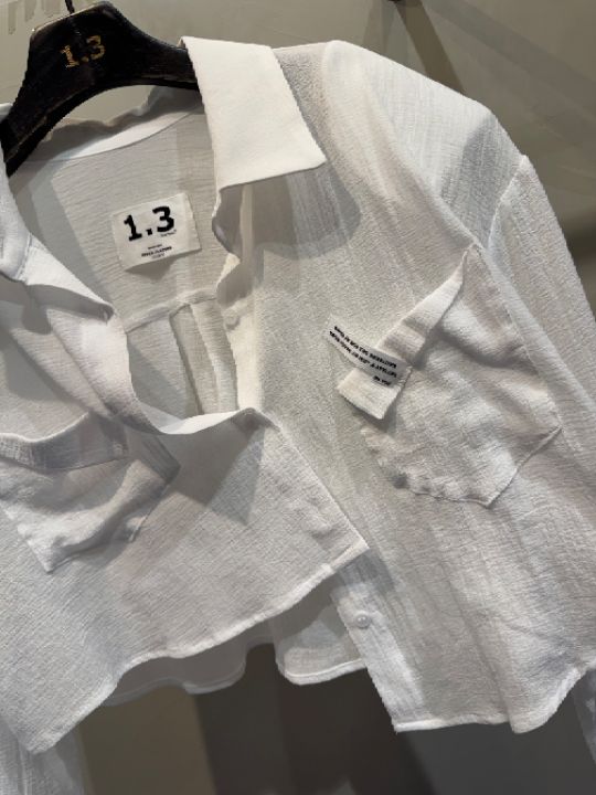 1.3韓國直郵女裝新款真品時尚熱賣人氣25春夏職業襯衫蕾絲衫1.3襯衫/蕾絲衫