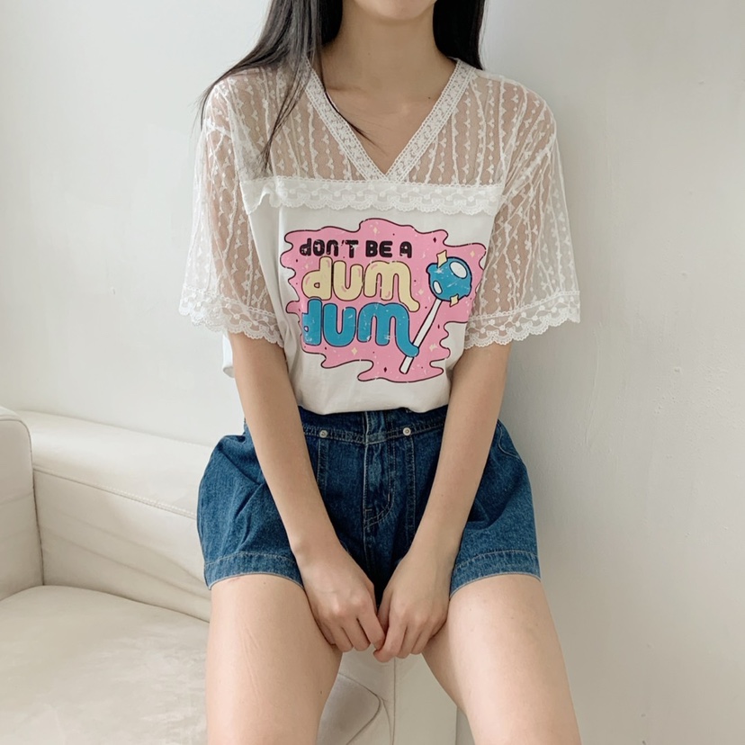 LOVABLE韓國直郵女裝新品真品熱賣25春夏休閑時尚推薦職業T恤LOVABLET恤