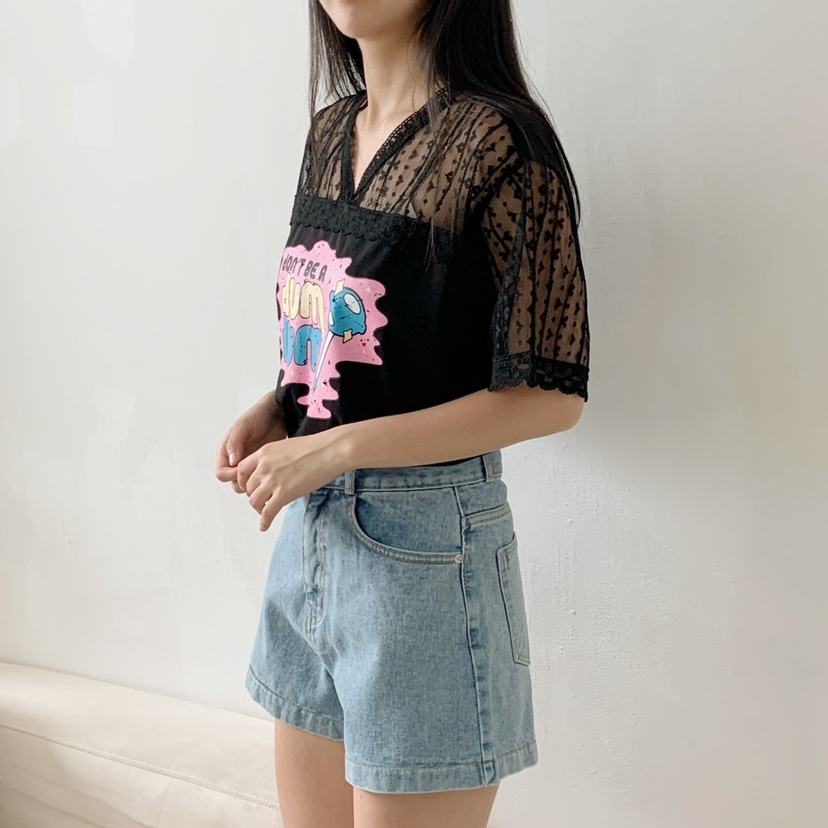LOVABLE韓國直郵女裝新品真品熱賣25春夏休閑時尚推薦職業T恤LOVABLET恤