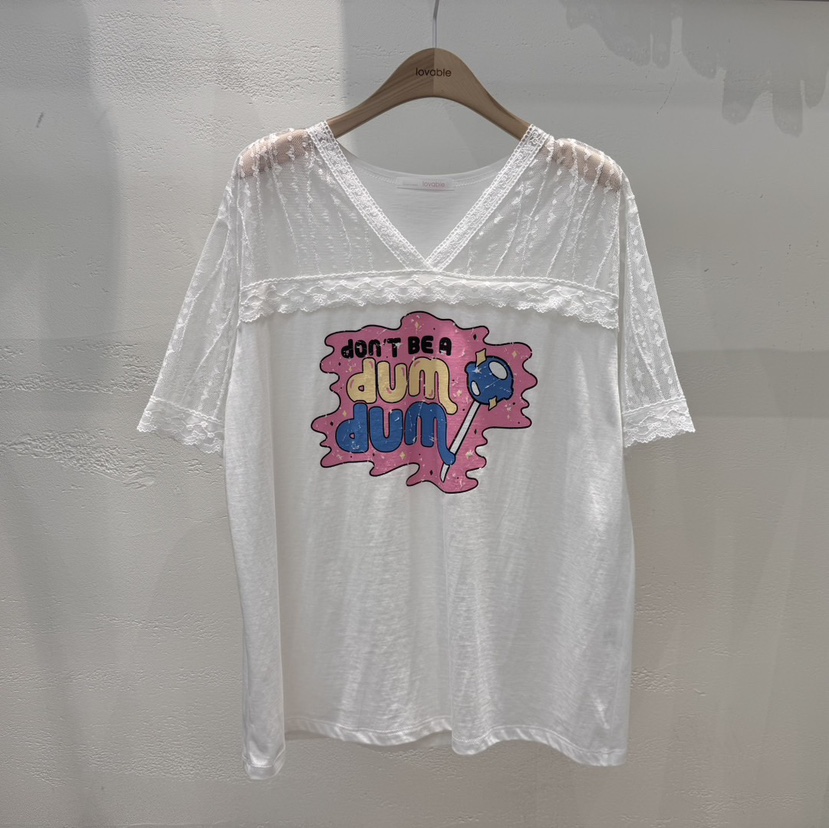 LOVABLE韓國直郵女裝新品真品熱賣25春夏休閑時尚推薦職業T恤LOVABLET恤