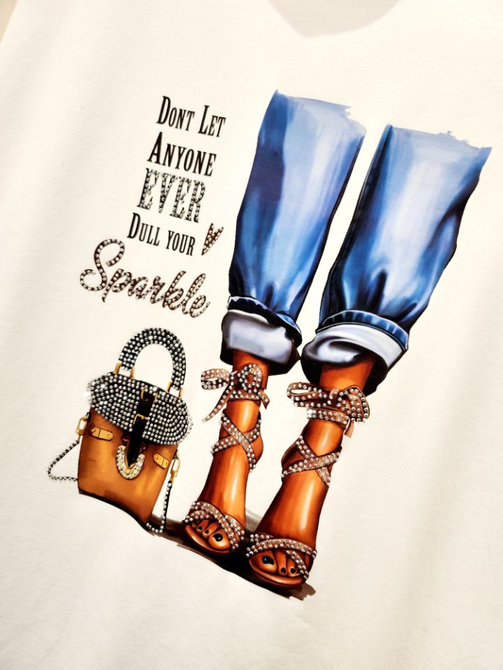 BLING BLING-S東大門直郵女裝新品推薦職業休閑時尚25春夏T恤BLING BLING-ST恤