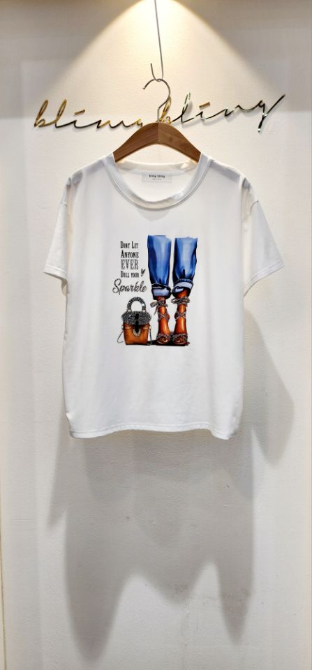 BLING BLING-S東大門直郵女裝新品推薦職業休閑時尚25春夏T恤BLING BLING-ST恤圖色1