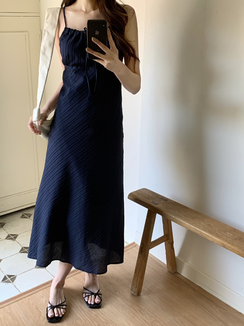 ALATE東大門實拍女裝新品25春夏職業推薦休閑人氣連衣裙蝴蝶結LEGACY連衣裙