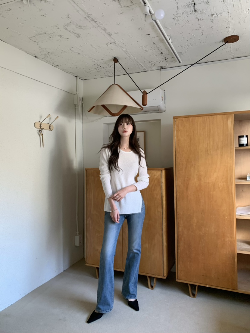 ALATE東大門代購女裝新品25春夏休閑時尚真品職業熱賣牛仔褲LEGACY牛仔褲