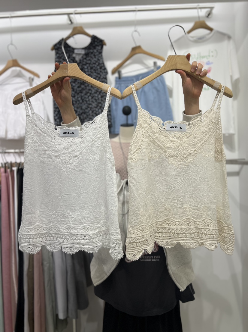 OLA東大門實拍女裝新品休閑推薦熱賣真品25春夏人氣吊帶背心mellor/OLA吊帶/背心