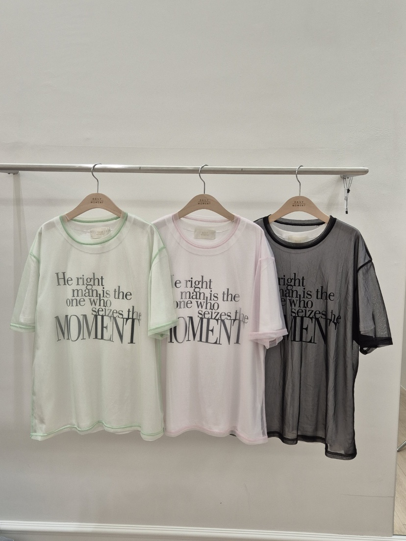 DAILY MOMENT韓國直郵女士新品時尚25春夏休閑熱賣推薦T恤DAILY MOMENTT恤