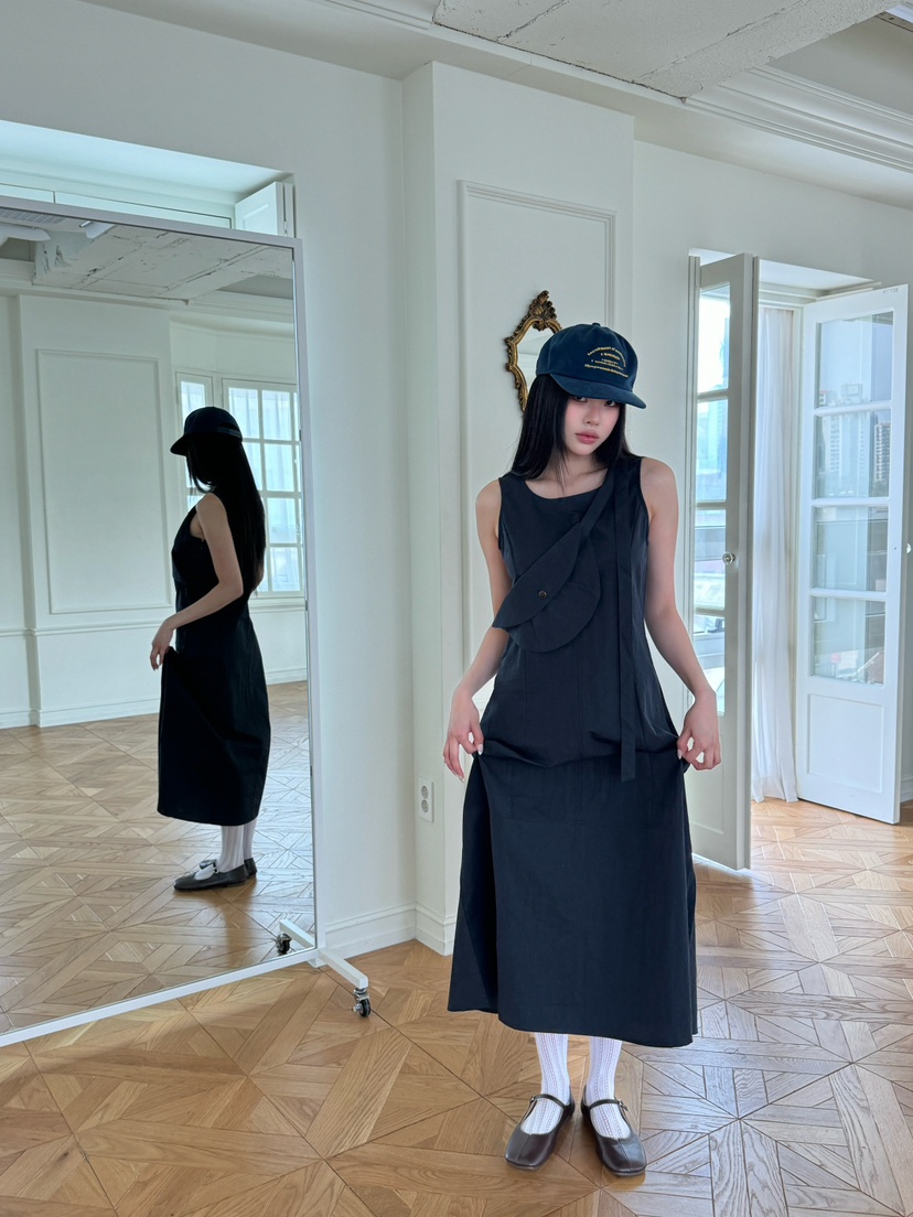 BLACK RIBBON-A韓國直郵女士新款職業25春夏時尚人氣連衣裙BLACK RIBBON-A連衣裙