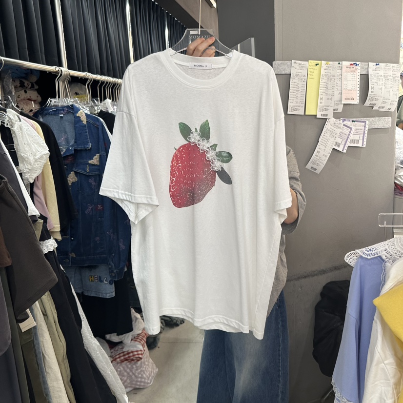 MOMAZU韓國㊣直郵東大門代購女裝新品25春夏推薦休閑熱賣T恤MOMAZUT恤