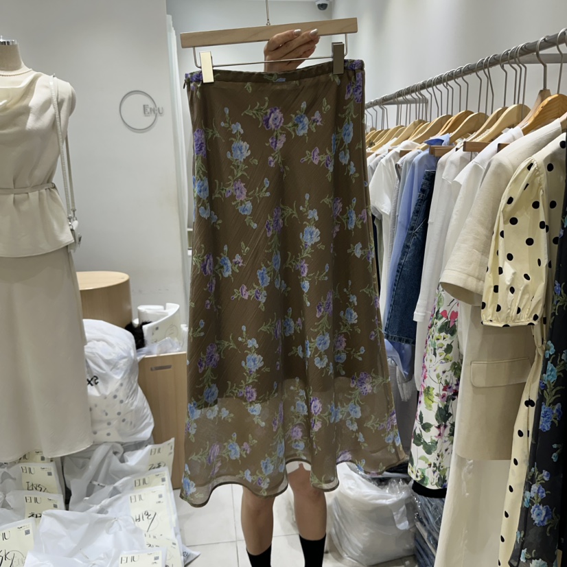 EN.U韓國直郵㊣女裝新品25春夏熱賣推薦休閑時尚人氣長裙EN.U長裙