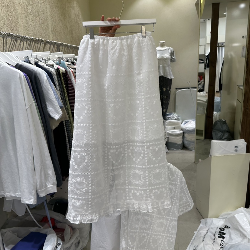 REFLAT韓國直郵㊣女裝新款熱賣休閑推薦人氣時尚長裙荷葉邊REFLAT長裙