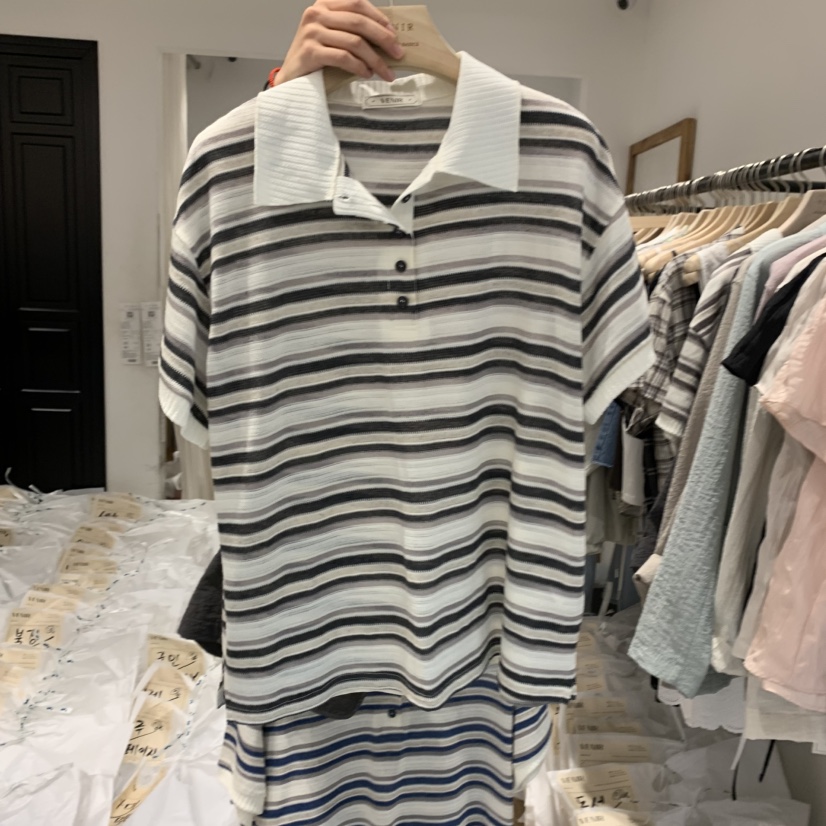 VENIR-a直郵韓國代購㊣女裝新品熱賣推薦休閑25春夏人氣T恤VENIR-aT恤圖色2