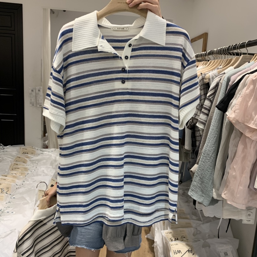 VENIR-a直郵韓國代購㊣女裝新品熱賣推薦休閑25春夏人氣T恤VENIR-aT恤圖色3