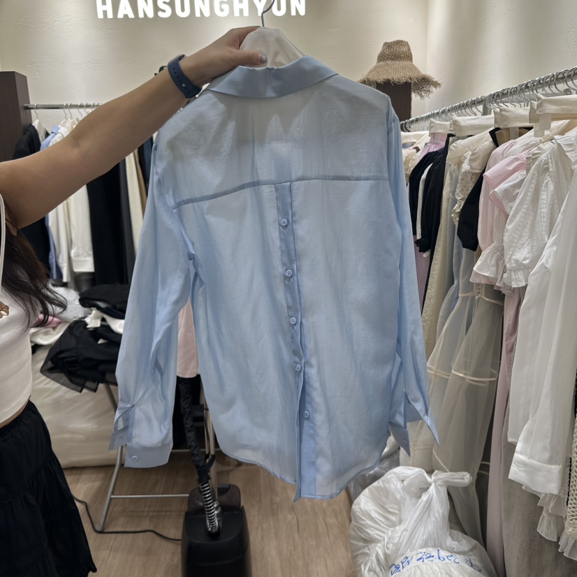 HANSUNGHYUN韓國直郵㊣女裝新品25春夏休閑熱賣推薦襯衫蕾絲衫HANSUNGHYUN襯衫/蕾絲衫