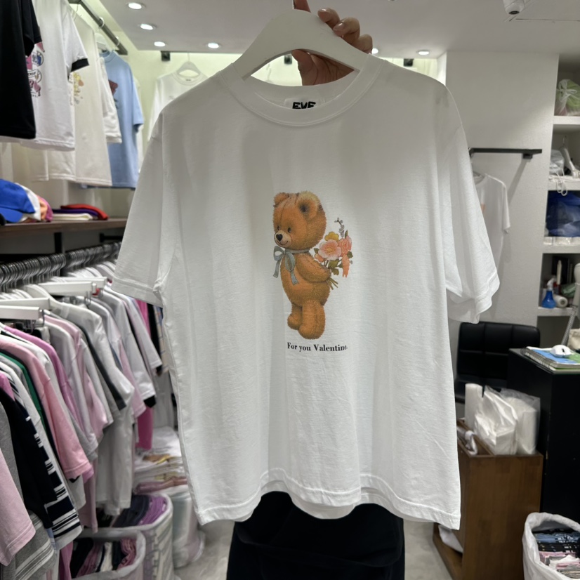 EVE韓國直郵㊣女裝新款人氣熱賣休閑推薦時尚25春夏T恤EVET恤圖色1