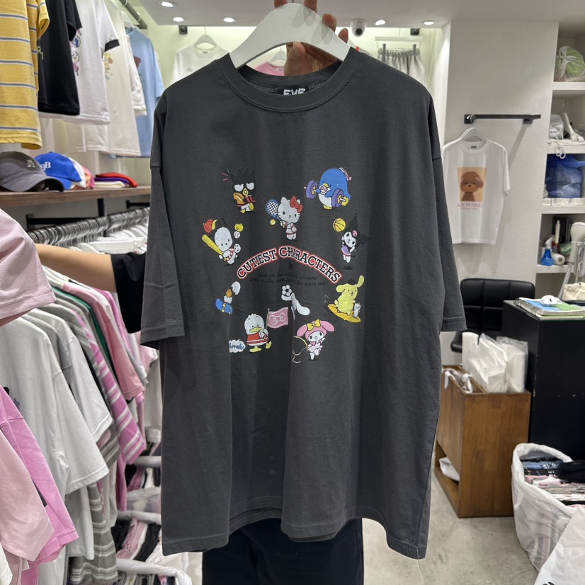 EVE直郵韓國代購㊣女裝新品熱賣休閑25春夏推薦時尚人氣T恤EVET恤圖色3