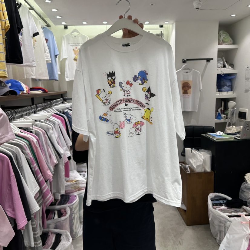 EVE直郵韓國代購㊣女裝新品熱賣休閑25春夏推薦時尚人氣T恤EVET恤圖色4