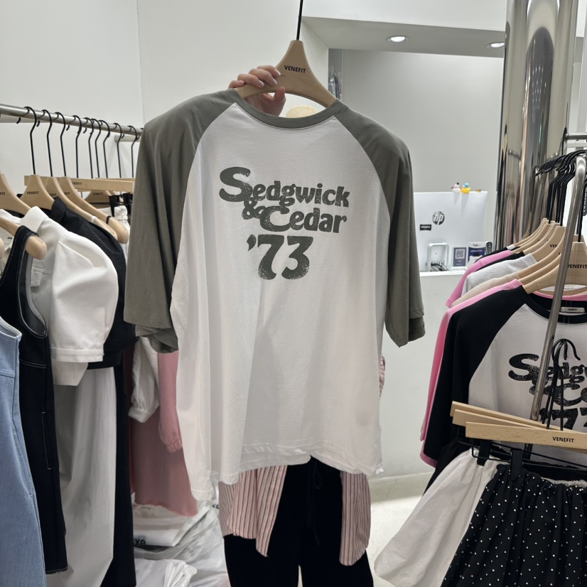 VENEFIT東大門直郵女士新款25春夏時尚真品熱賣人氣休閑T恤VENEFIT/JENNIET恤圖色4
