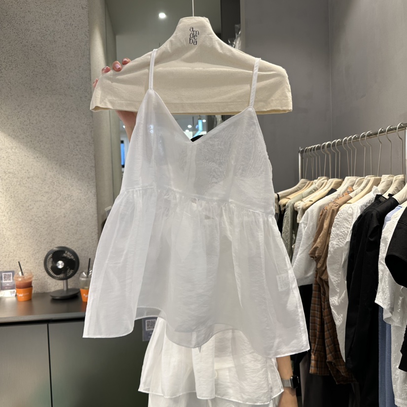 AMOEBA東大門代購女士新品職業休閑時尚推薦熱賣25春夏吊帶背心AMOEBA吊帶/背心圖色1