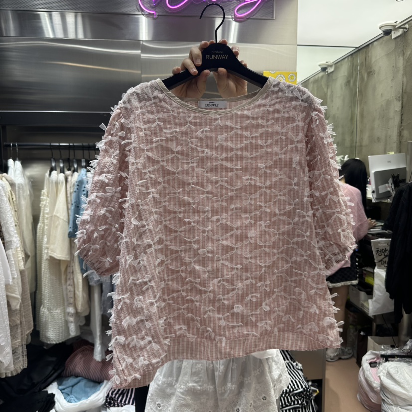 RUNWAY-런웨이韓國直郵女裝新品休閑職業時尚推薦襯衫蕾絲衫RUNWAY襯衫/蕾絲衫