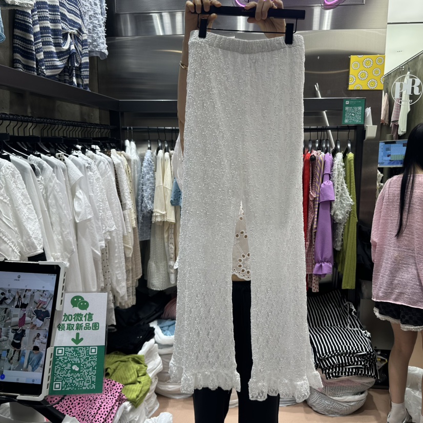 RUNWAY-런웨이東大門實拍女裝新品熱賣人氣職業休閑褲蕾絲RUNWAY休閑褲圖色1