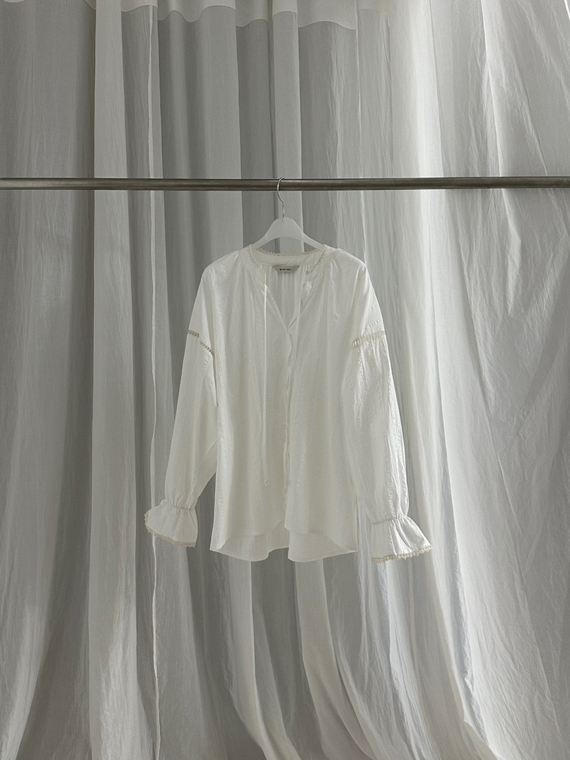 RIVER RAIN韓國直郵女士新品時尚25春夏熱賣真品襯衫蕾絲衫RIVER RAIN襯衫/蕾絲衫