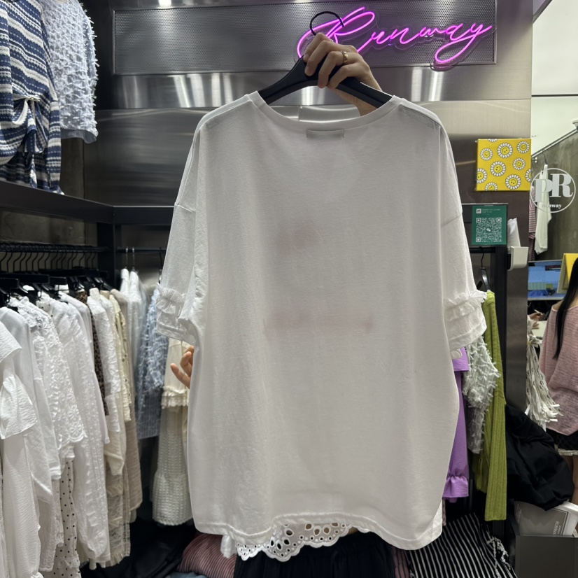 RUNWAY-런웨이韓國代購女裝新品時尚25春夏真品熱賣休閑T恤RUNWAYT恤