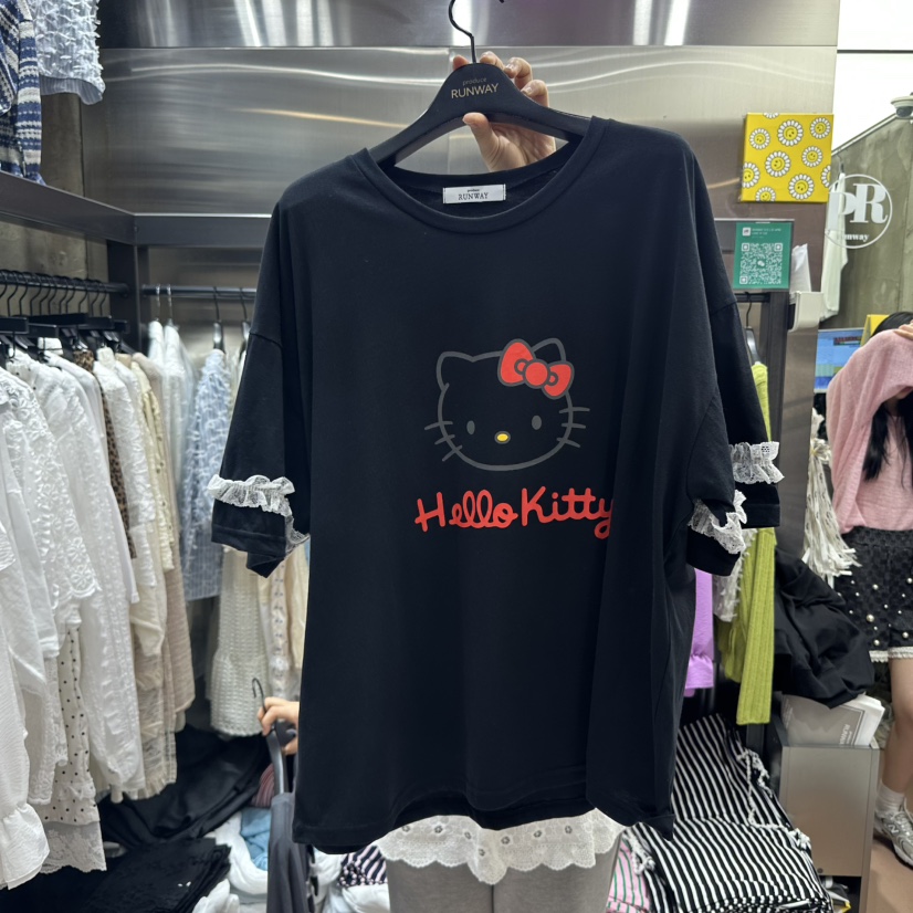 RUNWAY-런웨이韓國代購女裝新品時尚25春夏真品熱賣休閑T恤RUNWAYT恤圖色3