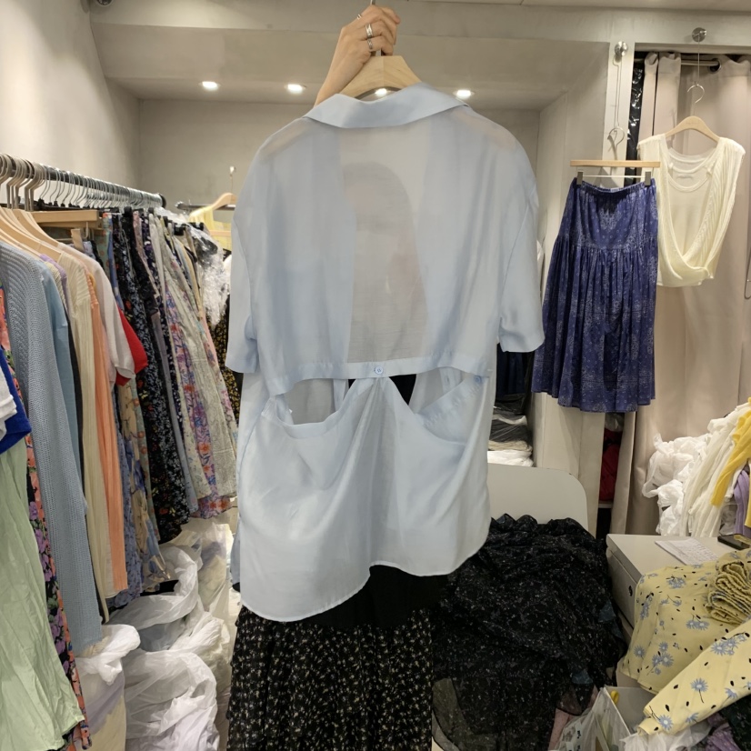 LOGROAD韓國代購女裝新品人氣時尚職業25春夏襯衫蕾絲衫天絲LOG ROAD襯衫/蕾絲衫