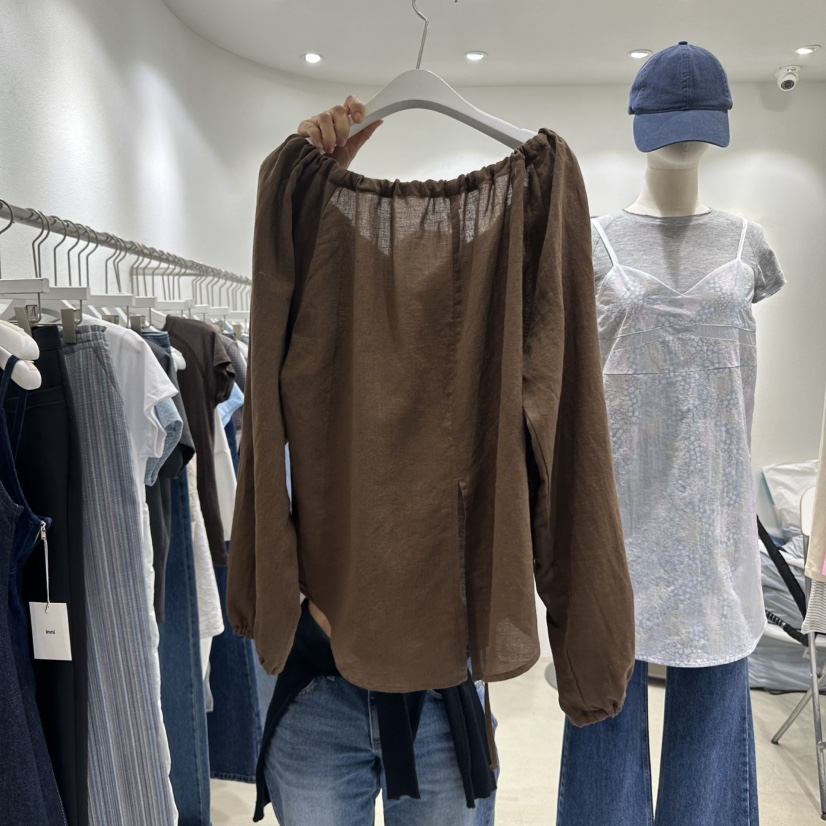 INNI東大門實拍女士新品熱賣時尚真品職業25春夏襯衫蕾絲衫inni襯衫/蕾絲衫