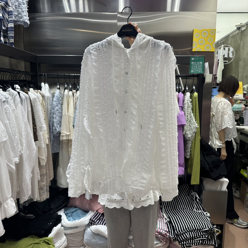 RUNWAY-런웨이東大門代購女士新品推薦休閑真品襯衫蕾絲衫RUNWAY襯衫/蕾絲衫