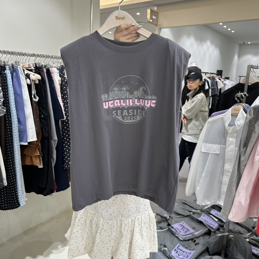 BENE韓國代購女士新款人氣25春夏推薦職業時尚休閑吊帶背心BENE吊帶/背心圖色4