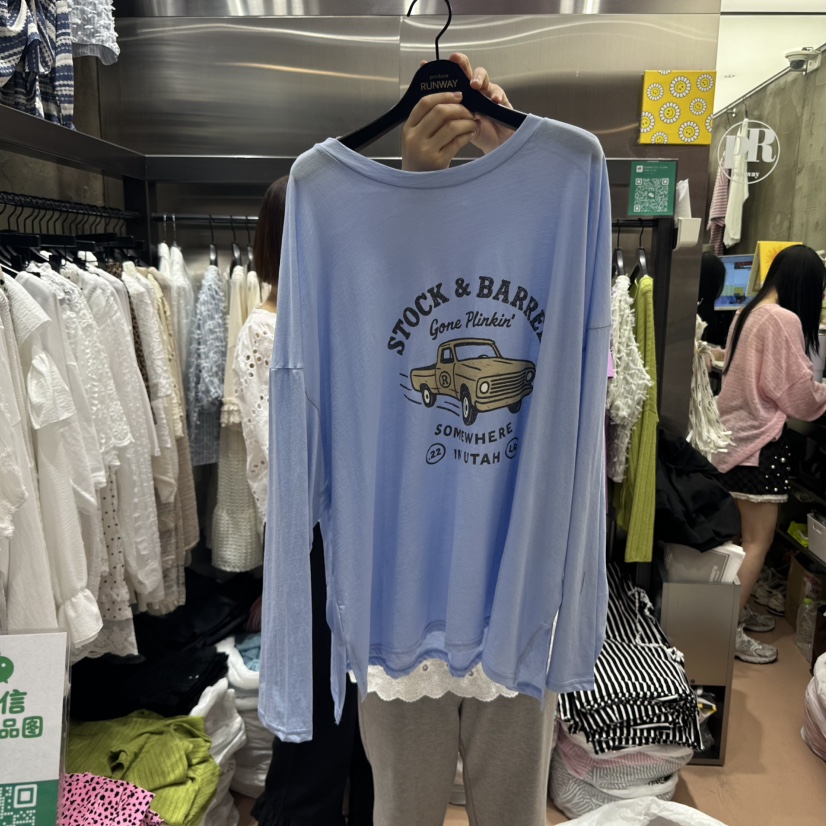 RUNWAY-런웨이東大門直郵女士新品人氣休閑職業熱賣長袖T恤RUNWAY長袖T恤圖色2