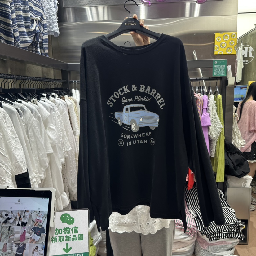 RUNWAY-런웨이東大門直郵女士新品人氣休閑職業熱賣長袖T恤RUNWAY長袖T恤圖色4