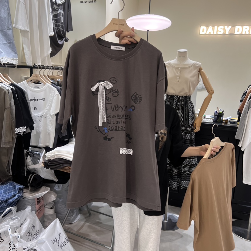 DAISY DRESS韓國代購女裝新品職業休閑推薦時尚真品25春夏T恤DAISY DRESST恤圖色3