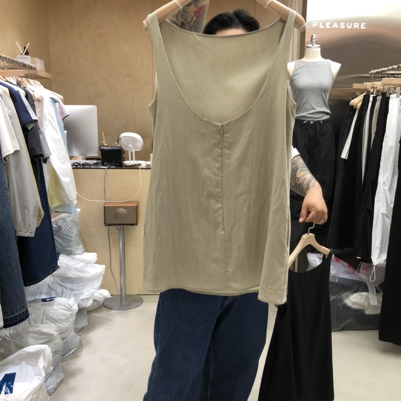 PLEASURE東大門實拍女裝新款推薦人氣休閑吊帶背心不含腰帶PLEASURE吊帶/背心