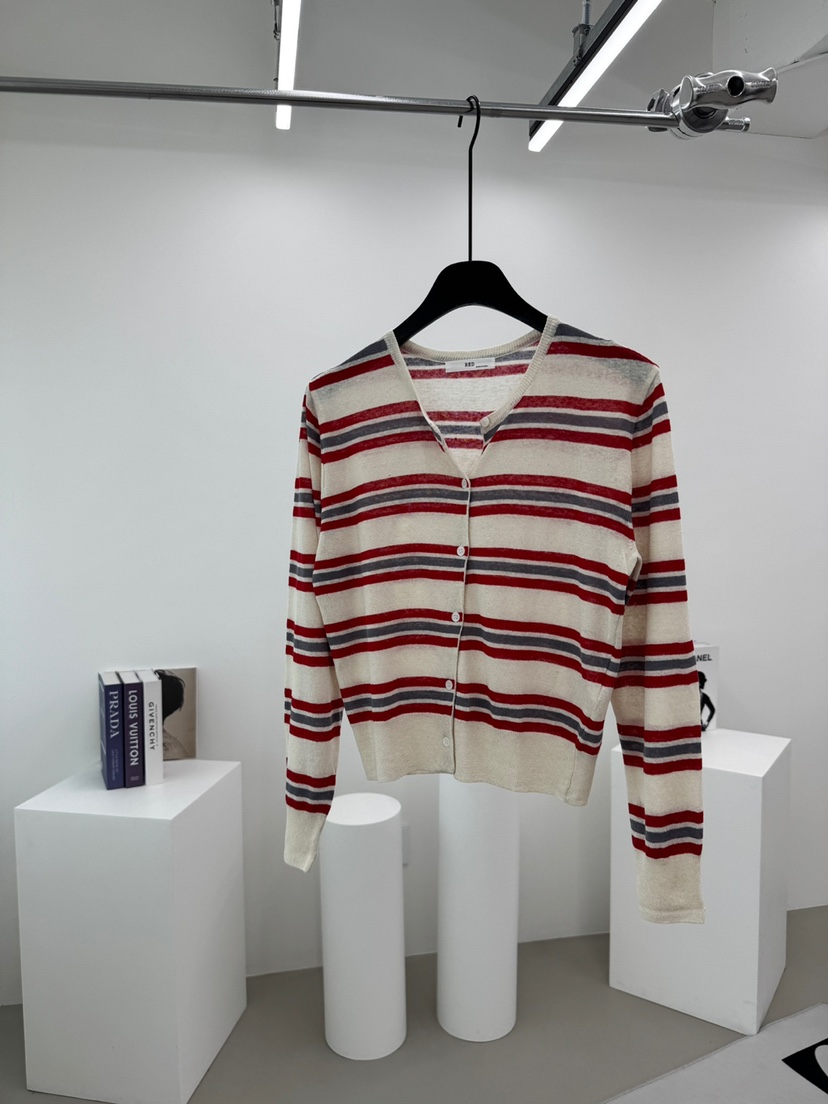 RED-A韓國㊣直郵東大門代購女裝新品25春夏休閑針織衫亞麻RED-A針織衫