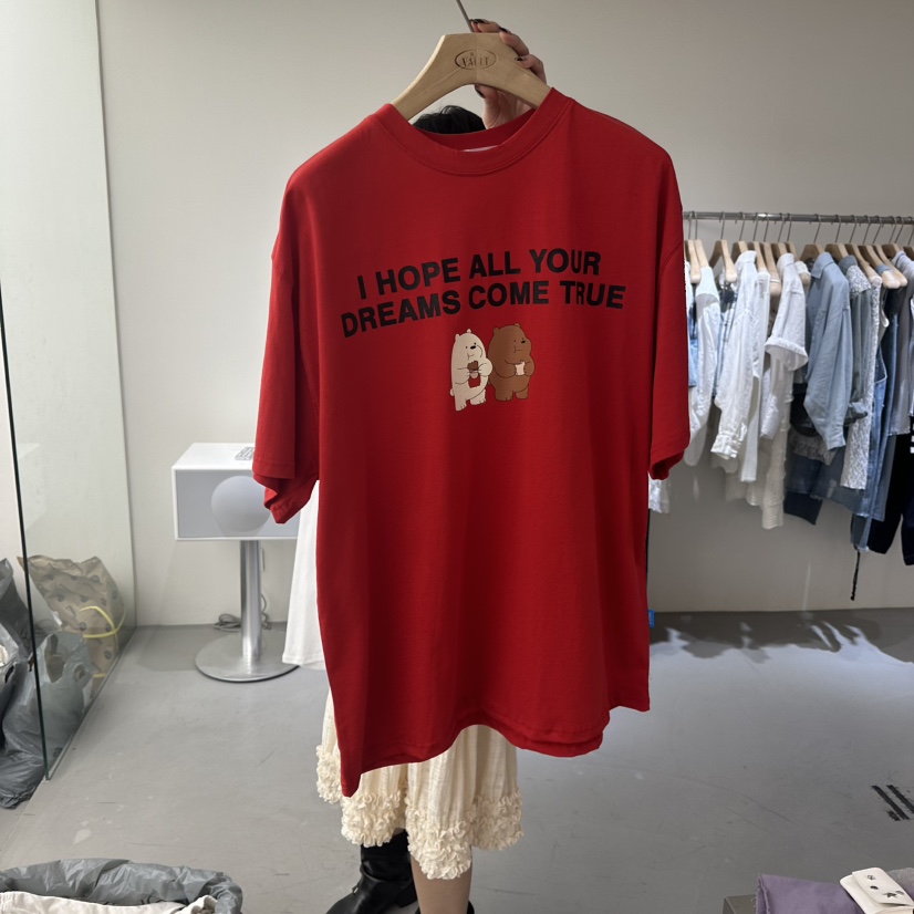 VAULT直郵韓國代購㊣女裝新品25春夏推薦時尚人氣熱賣休閑T恤VAULTT恤圖色4