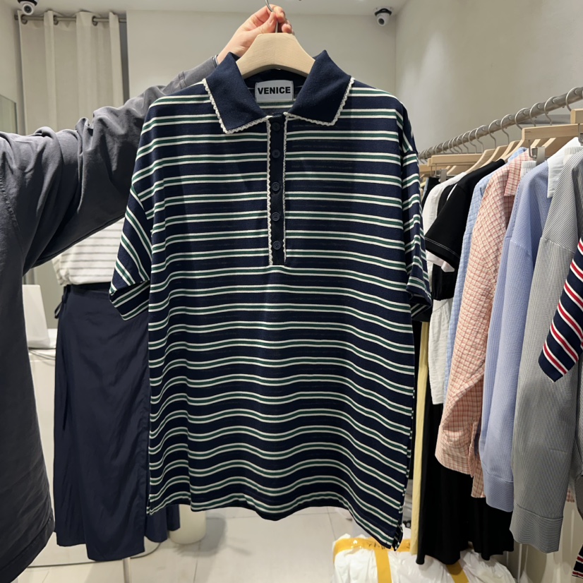 VENICE韓國直郵㊣東大門實拍女裝新款時尚推薦人氣休閑熱賣T恤VENICET恤圖色2