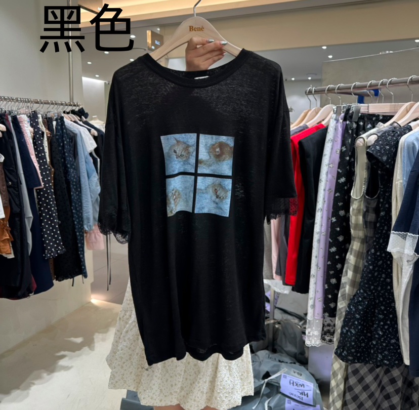 BENE直郵韓國代購㊣女裝新款時尚人氣推薦熱賣25春夏休閑T恤BENET恤圖色6